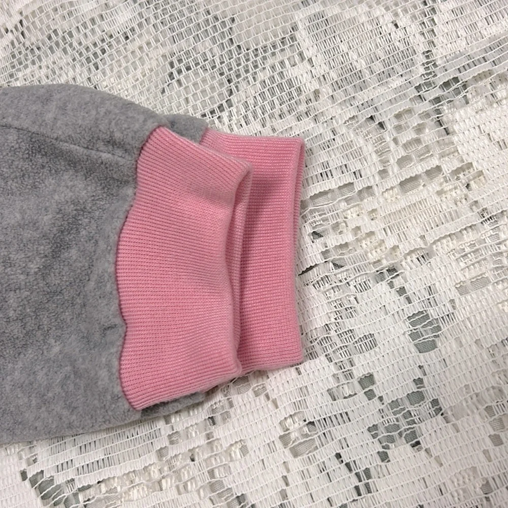 Carter’s‎ | Puppy with Heart/3D Ears Fleece Onesie Zipper Grays Pink Size…